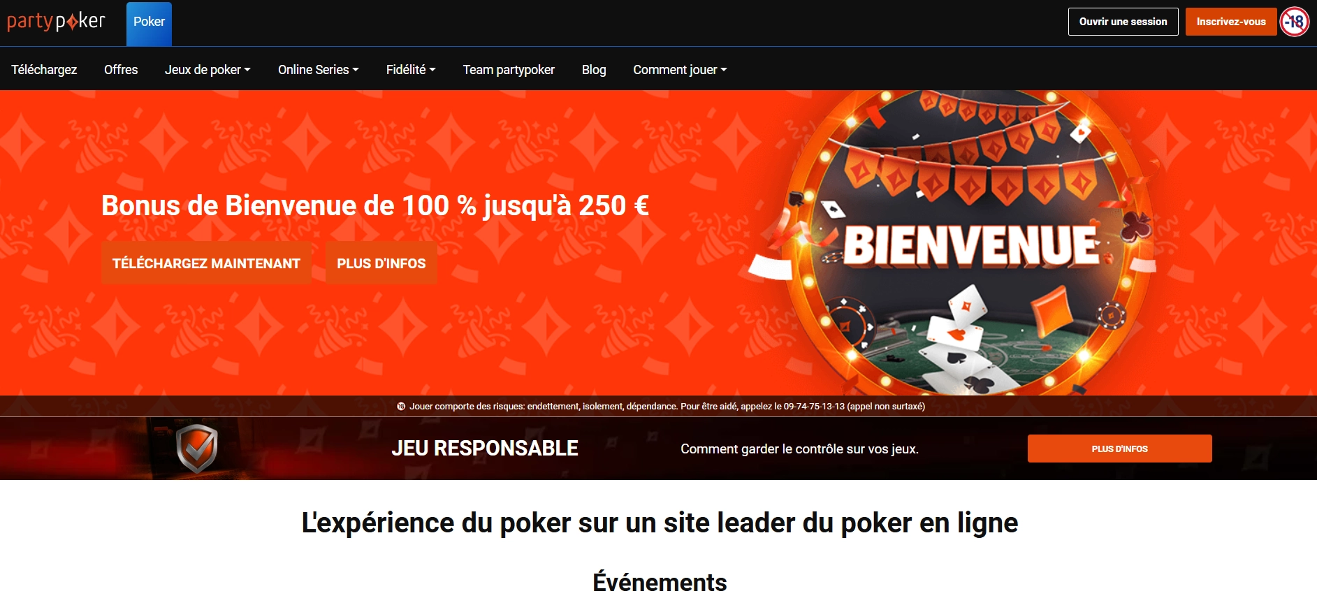 PartyPoker meilleur site poker France – offre riche et ANJ 2026